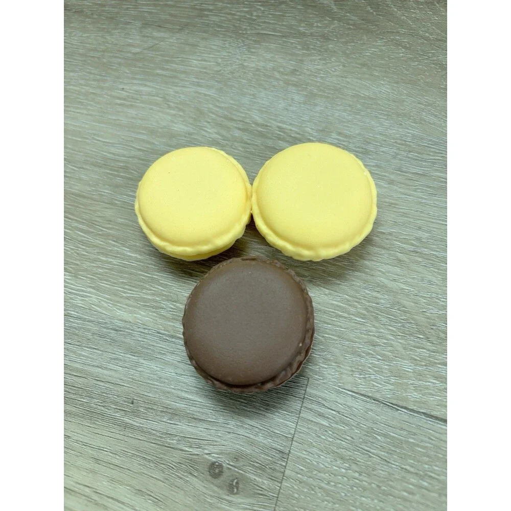 3pc Toy Macarons Play Food Set Doll Accessories Pretend Kitchen Bakery Fake Food